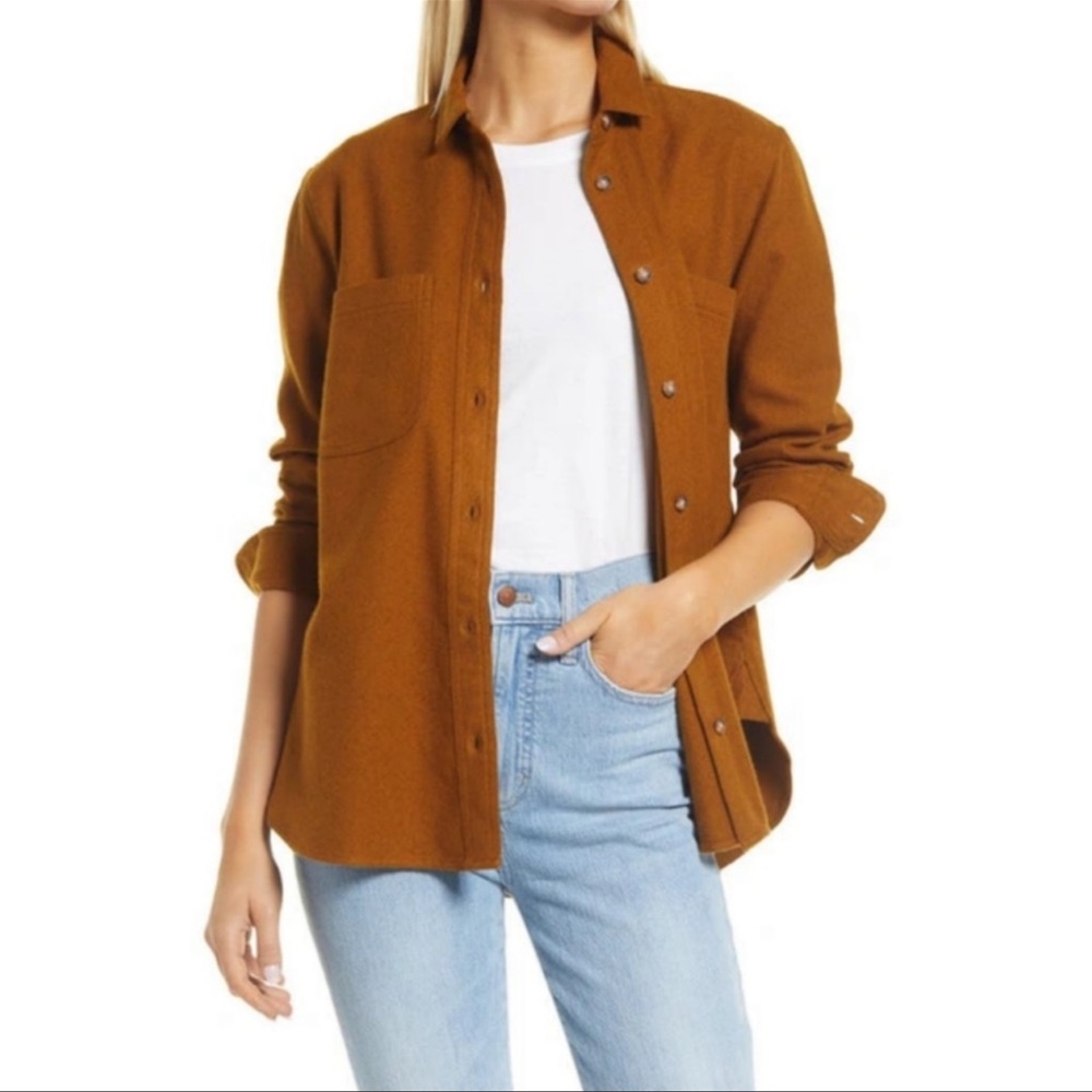 Madewell Flannel Oversized Ex-Boyfriend Swing Shirt Shacket Size S